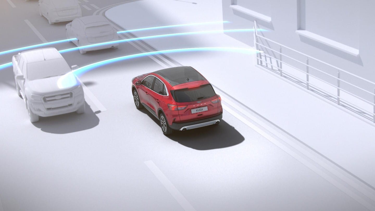 Ford Kuga demonstrating pre-collision assist