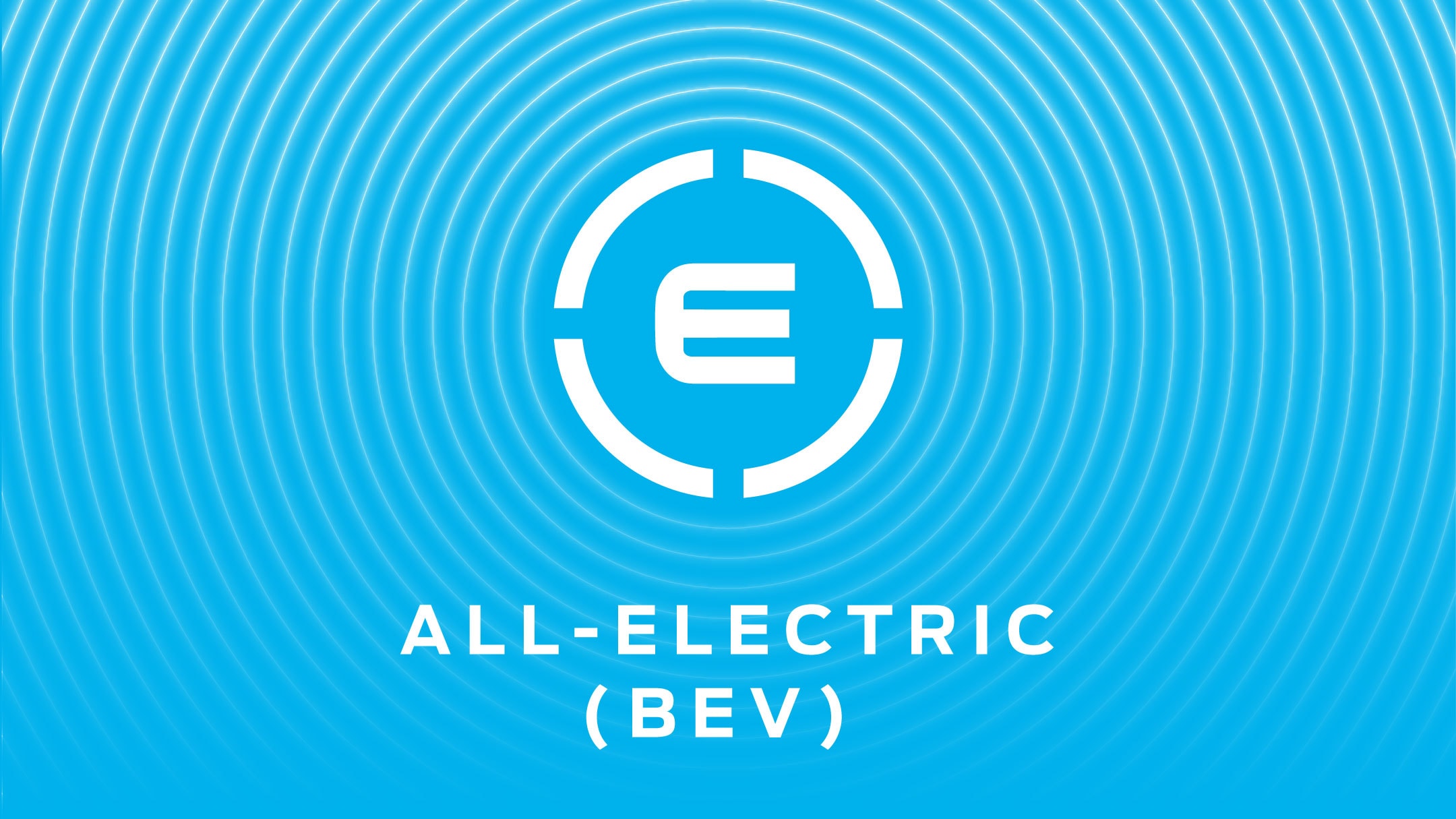 Logo de véhicule 100 % électrique.