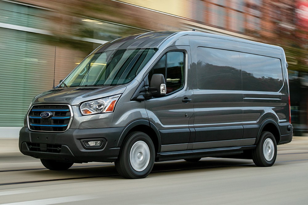 Ford E-Transit gris