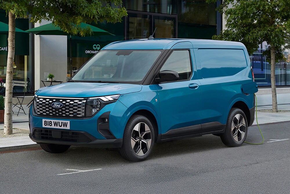 Ford E-Transit Courier bleu