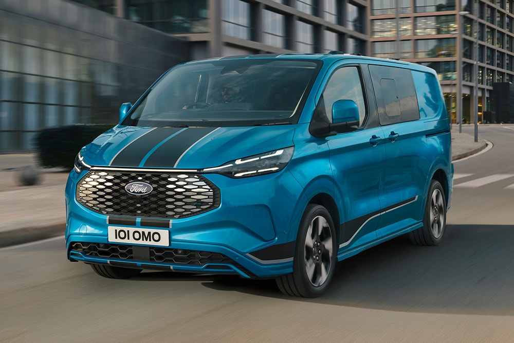 Ford E-Transit Custom bleu