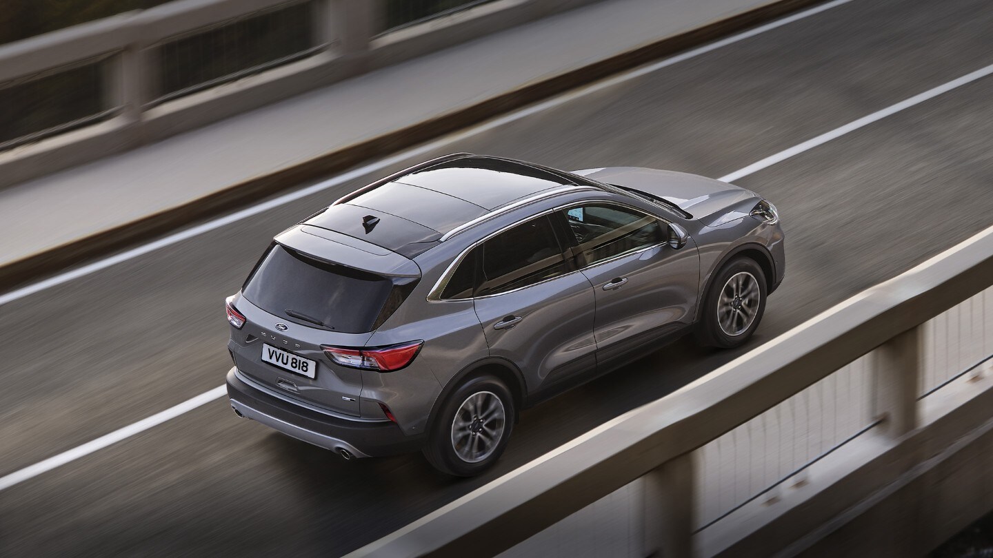 All new Ford Kuga close up on roof rails