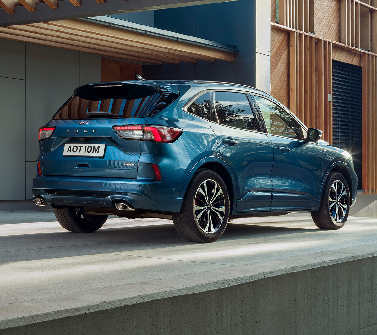 New Ford Kuga Hybrid ST-Line X parked from the rear