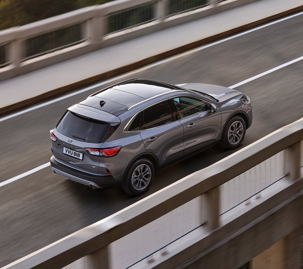 All New Ford Kuga driving over bridge