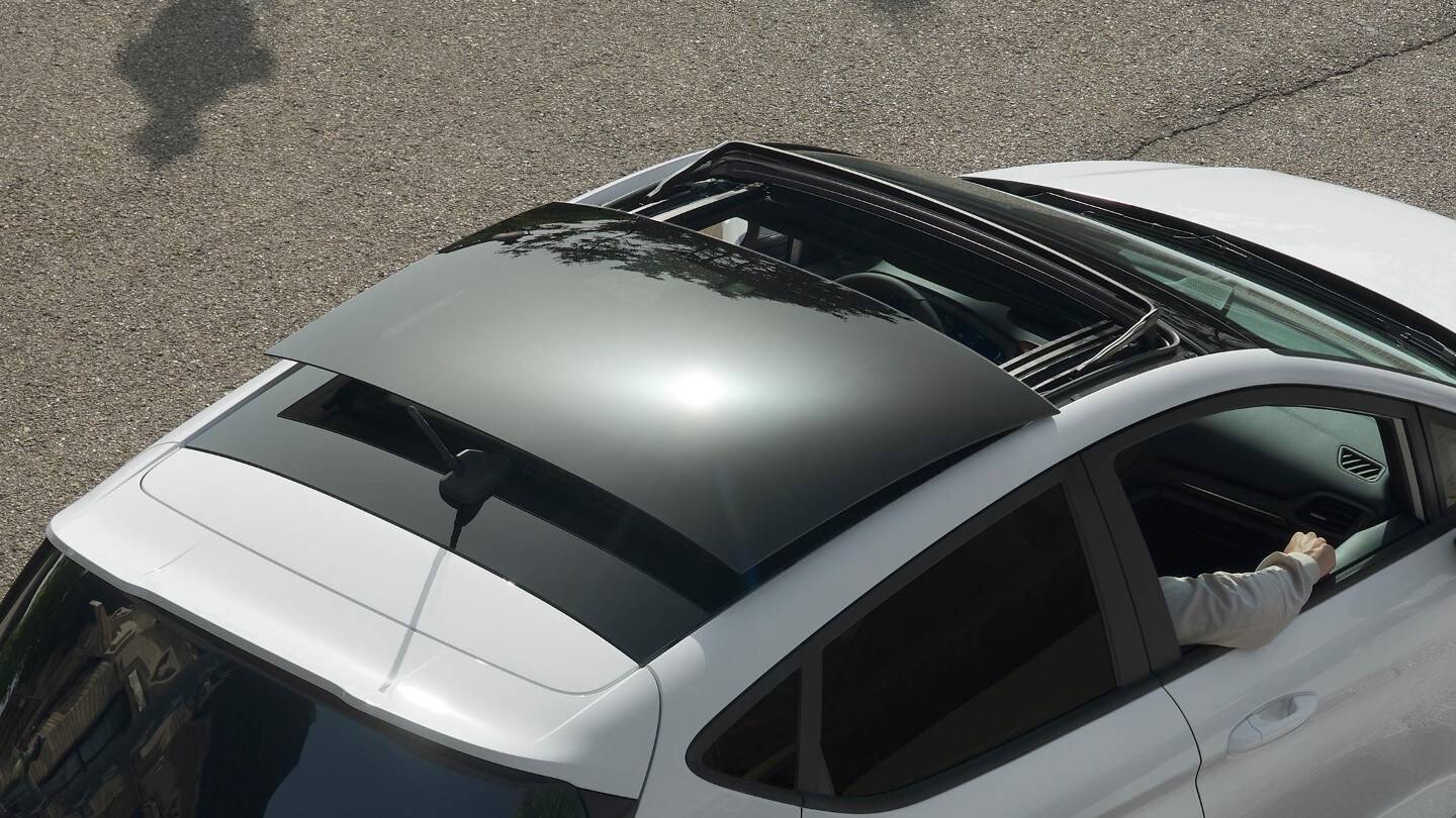 Ford Fiesta overhead view of panorama roof