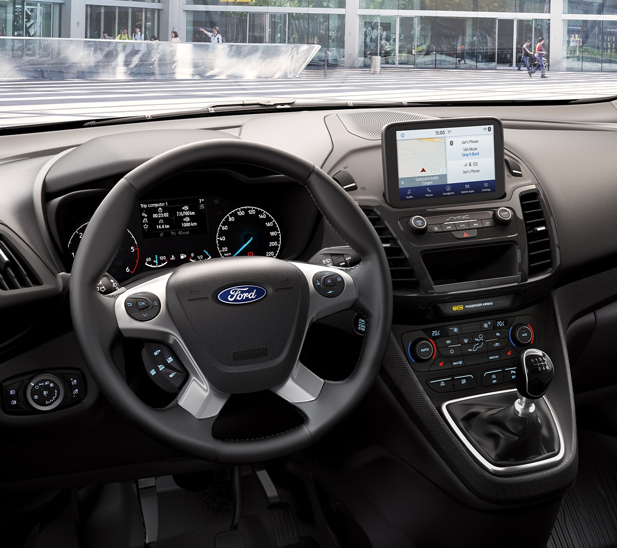 Ford Transit Connect interior with SYNC 3