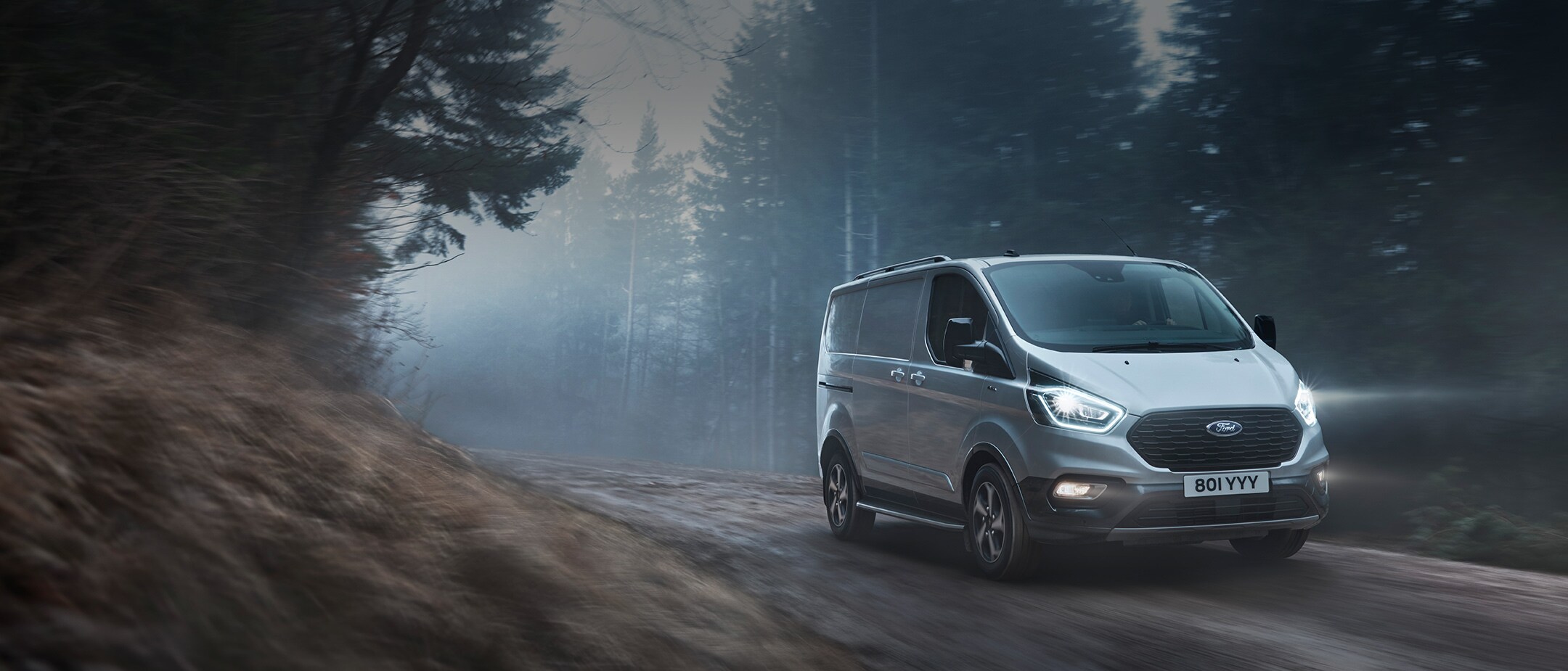 Ford Transit Custom Active in a forest