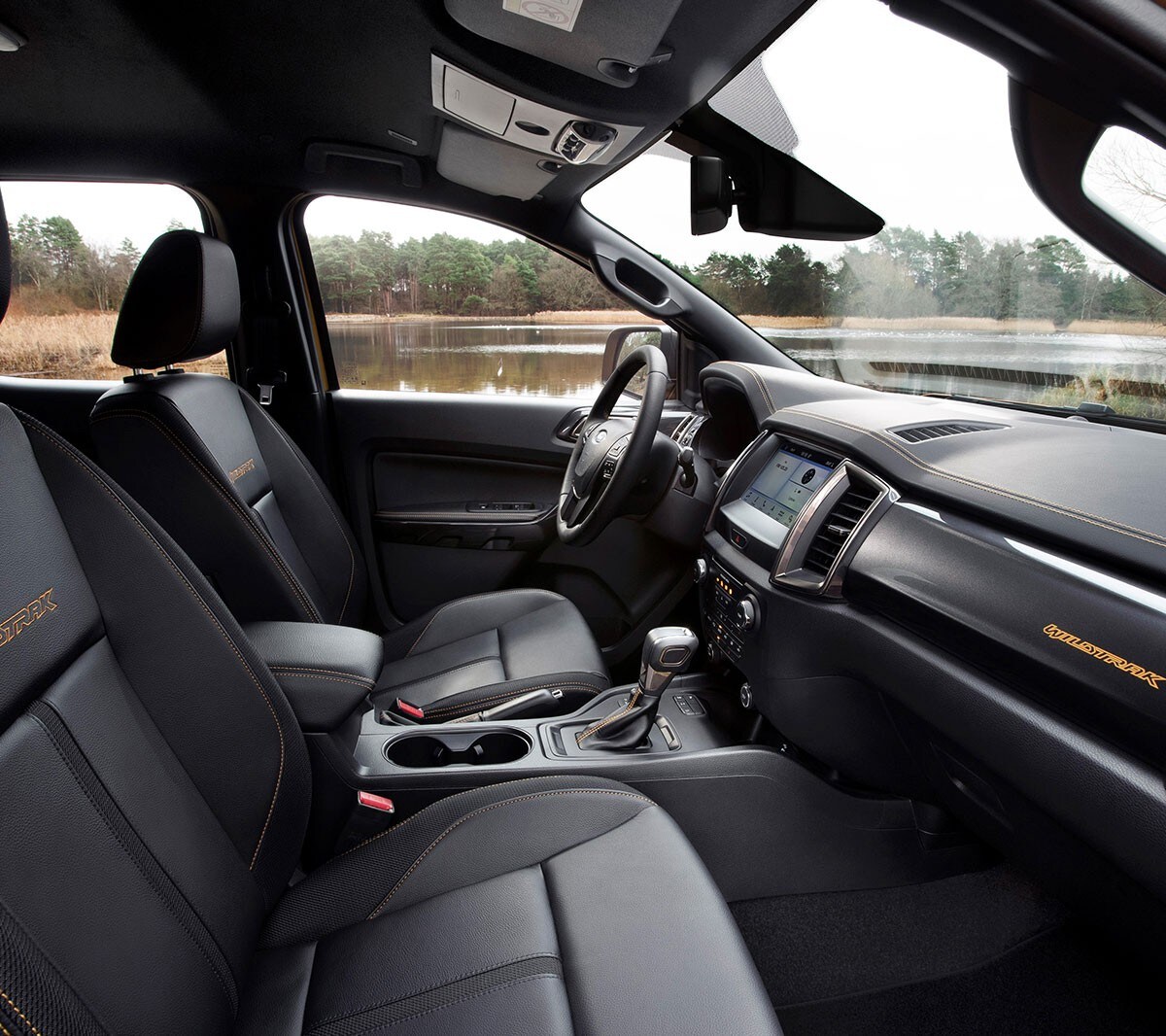 Habitacle du Ford Ranger Wildtrak, vue intérieure