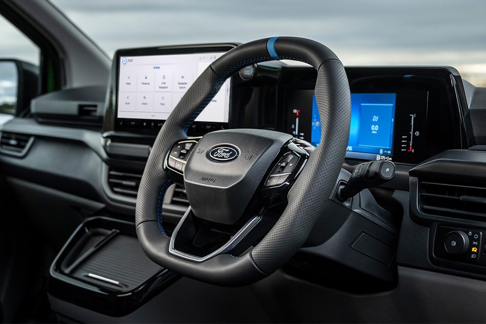 Vue intérieure d'un Ford Transit Custom MS-RT.