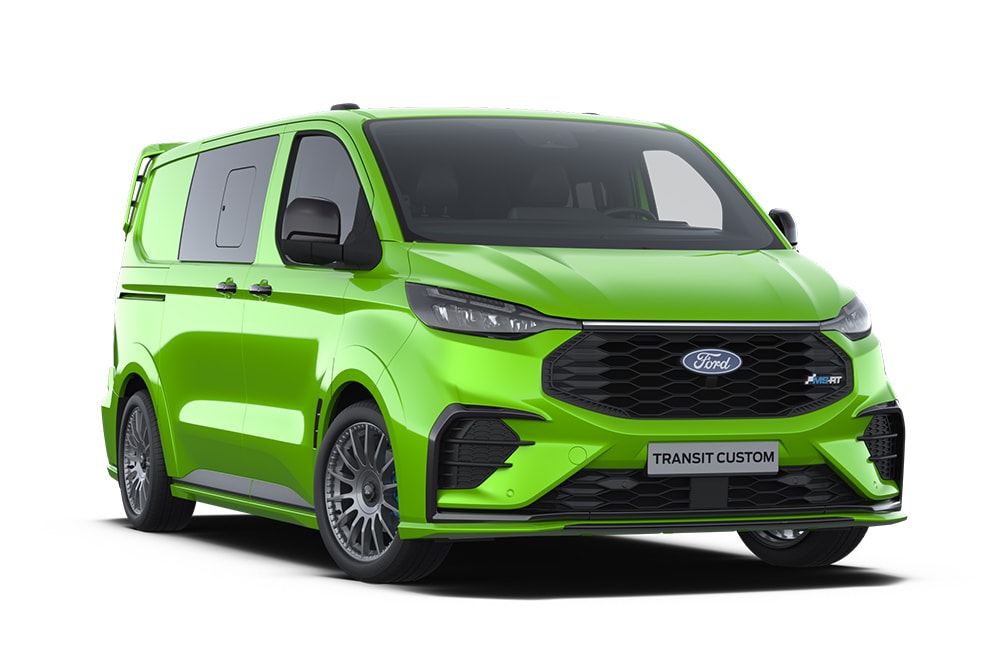 Fourgon Ford Transit Custom MS-RT double cabine vert.