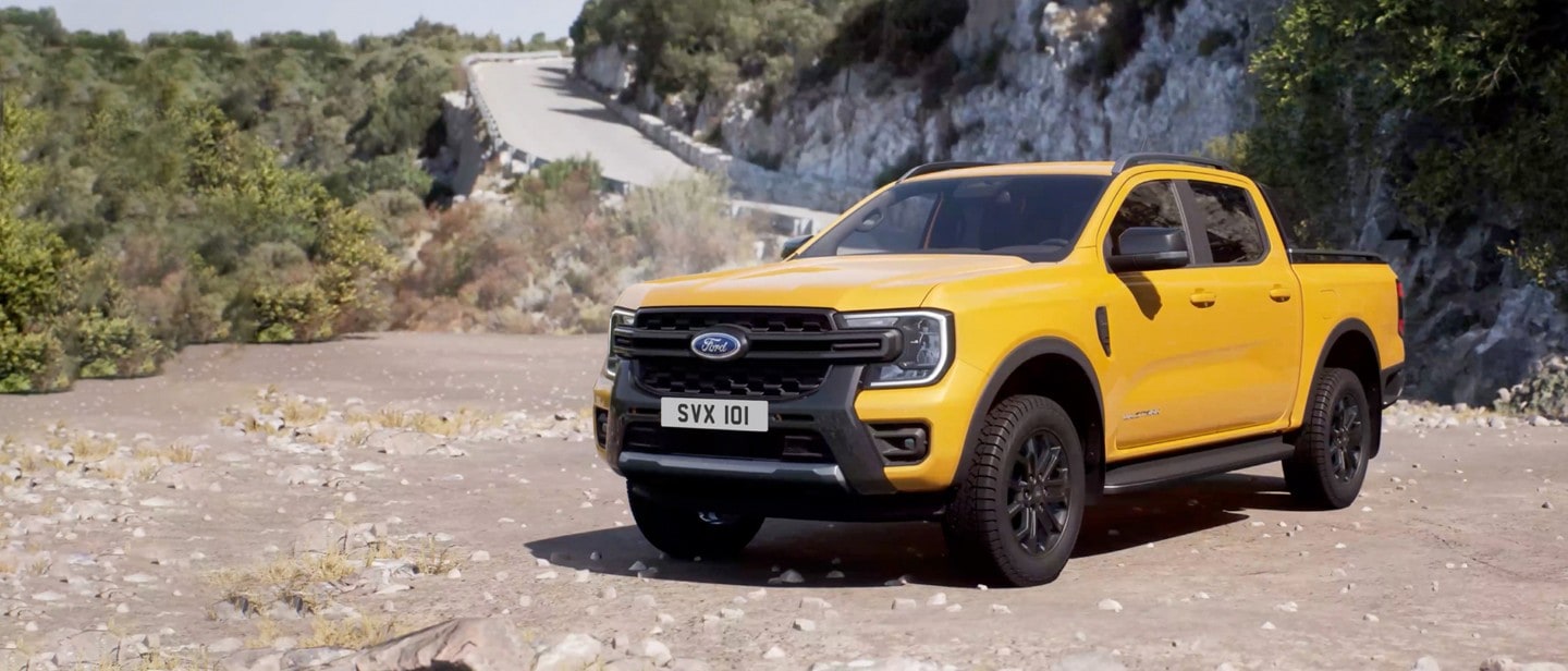 Two Ford Ranger MS-RT passing each other on the road