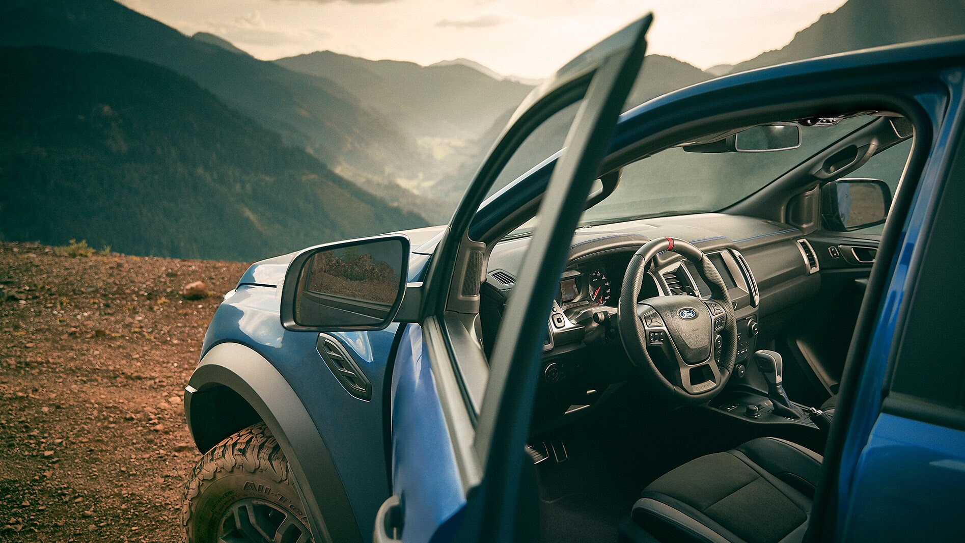 Ford Ranger Raptor driver seat interior view