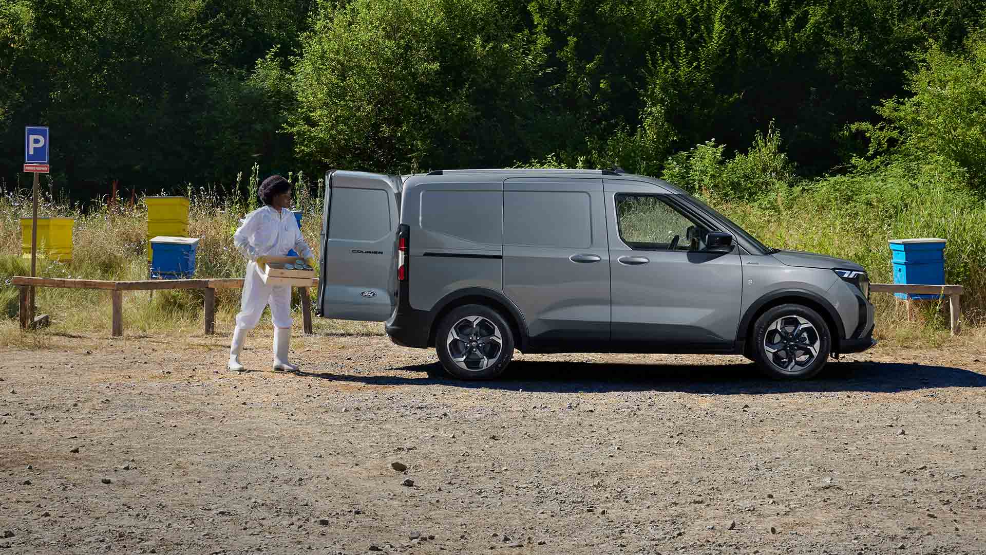 Beekeeper loading to a new Ford Transit Courier