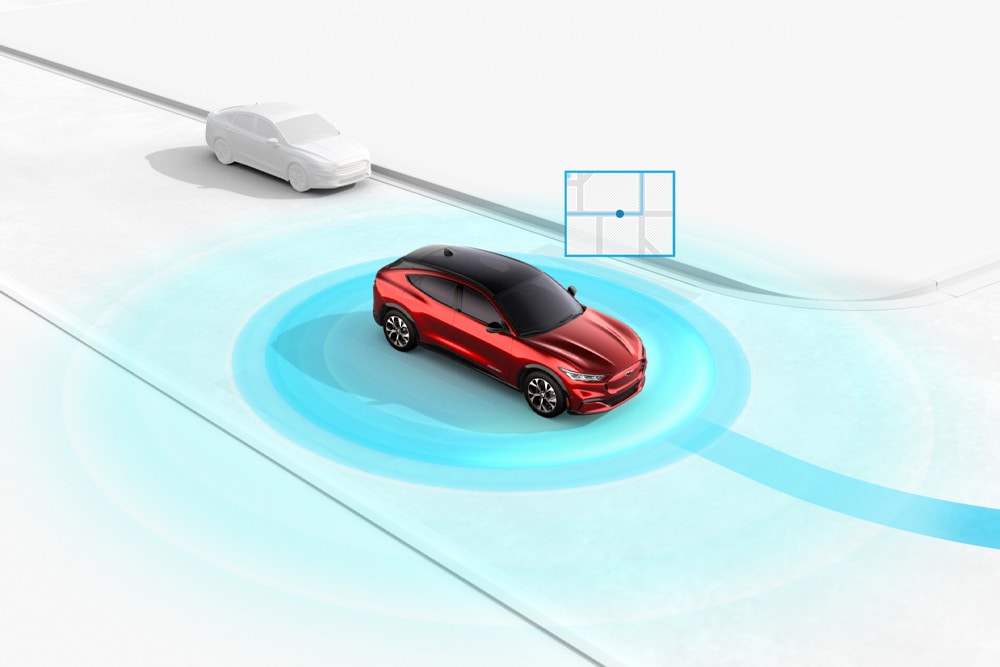 Explication schématique de l'aide au stationnement Ford