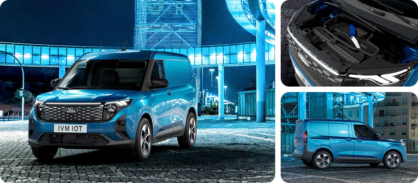 Ford E-Transit Courier Vue De Face Bleu